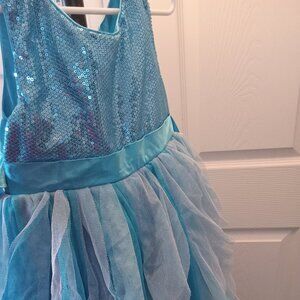 Disney Frozen Elsa party dress  size 6 Sequin bodice and tulle skirt